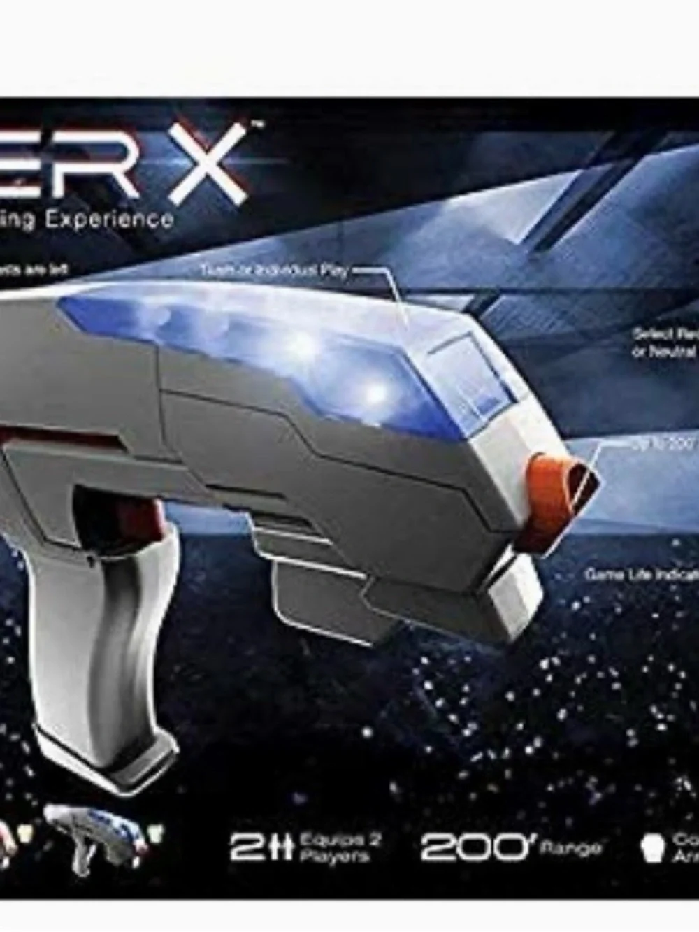 Laser X 2 Player Set Real-Life Laser Gaming Experience 200' Range Light Sound